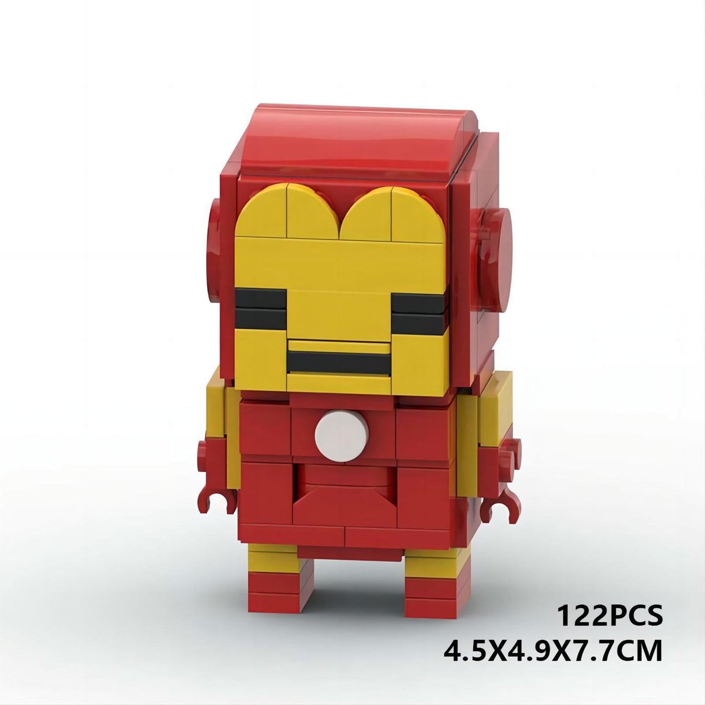 iron man moc brickheadz style set | lego-compatible 122pcs - 5