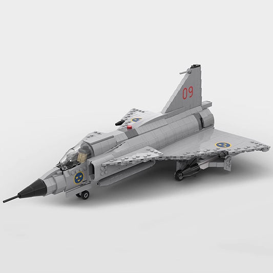 ja & aj-37 viggen building set | moc-130725 - 1