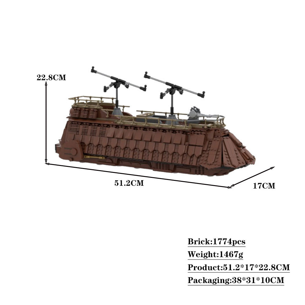 jabba's sail barge building set | star wars | moc-65586 - 4