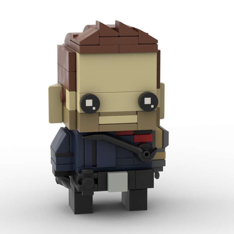 james barnes brickheadz | lego-compatible marvel superhero moc - 2