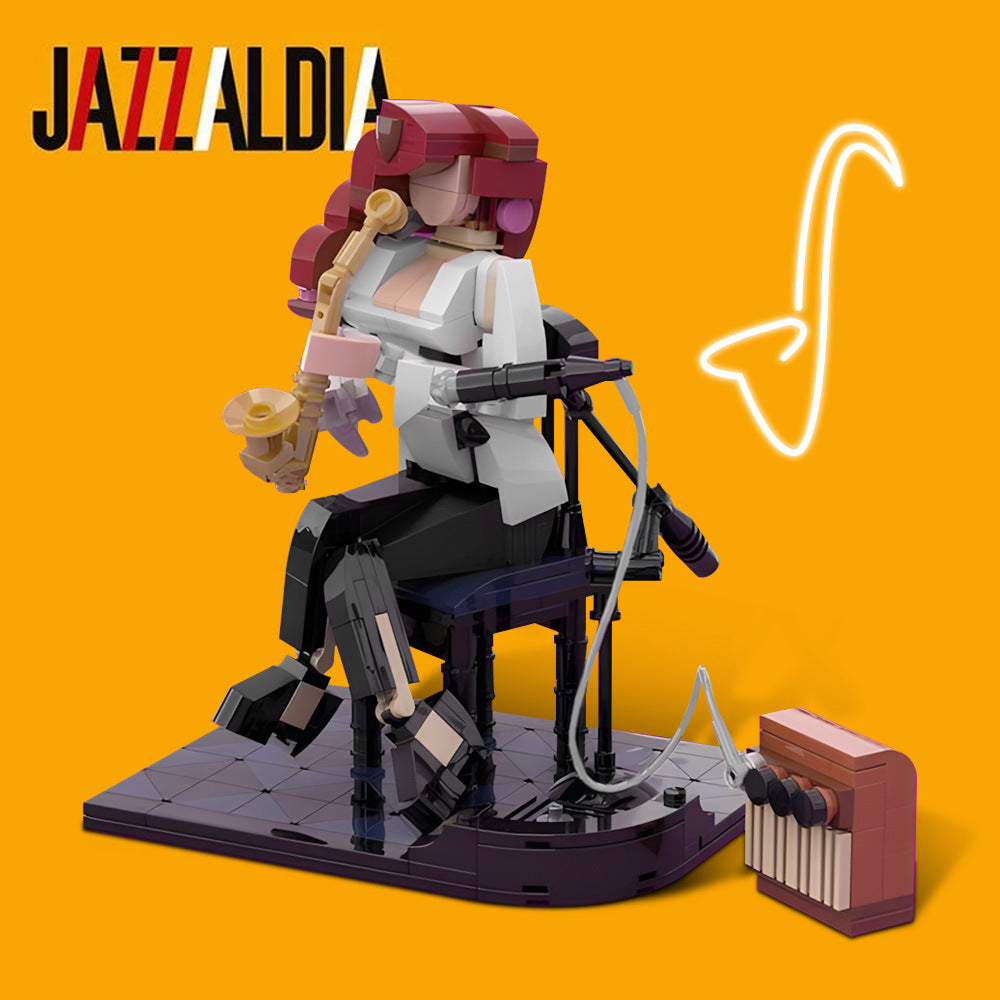 jazz saxophonist building set | moc-148669 - 1