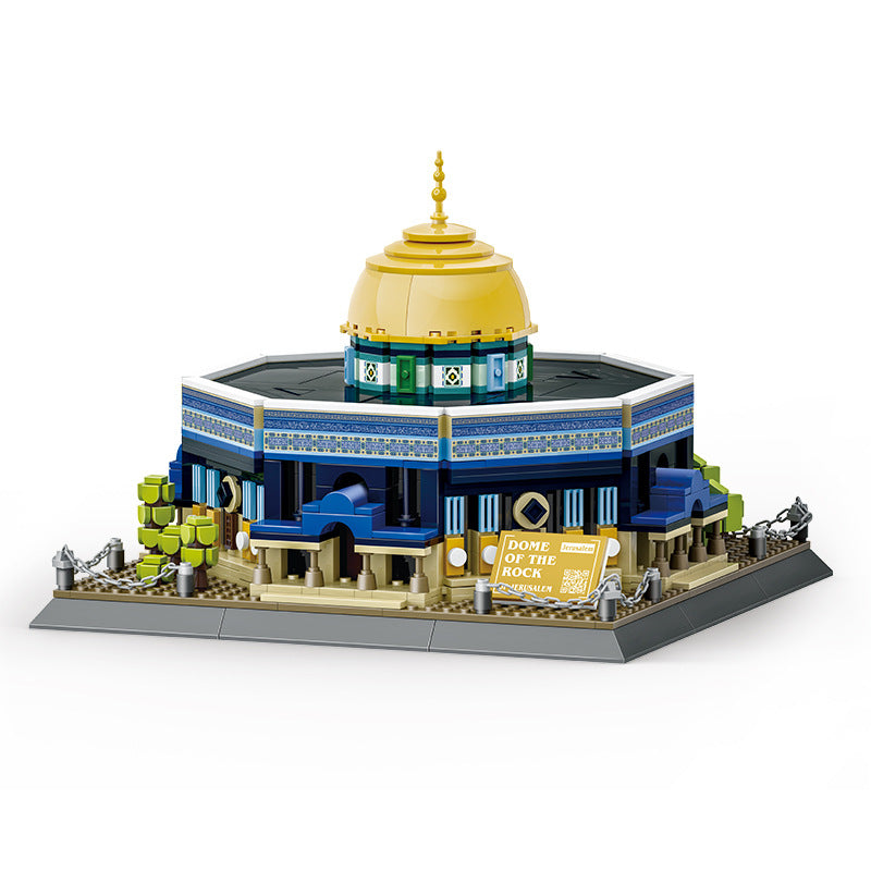 jerusalem dome of the rock building blocks set - 983 pcs wange bricks - 4