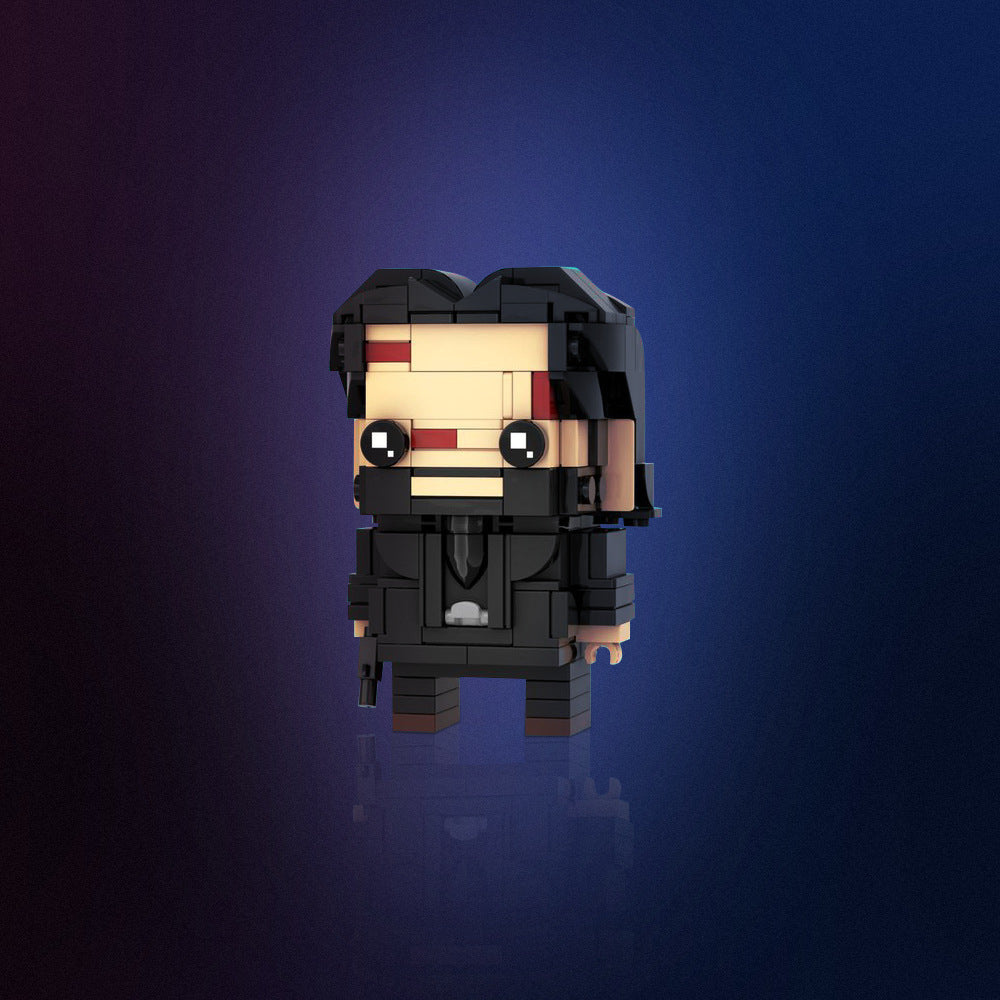 john wick brickheadz lego moc | moc-18052 - 1