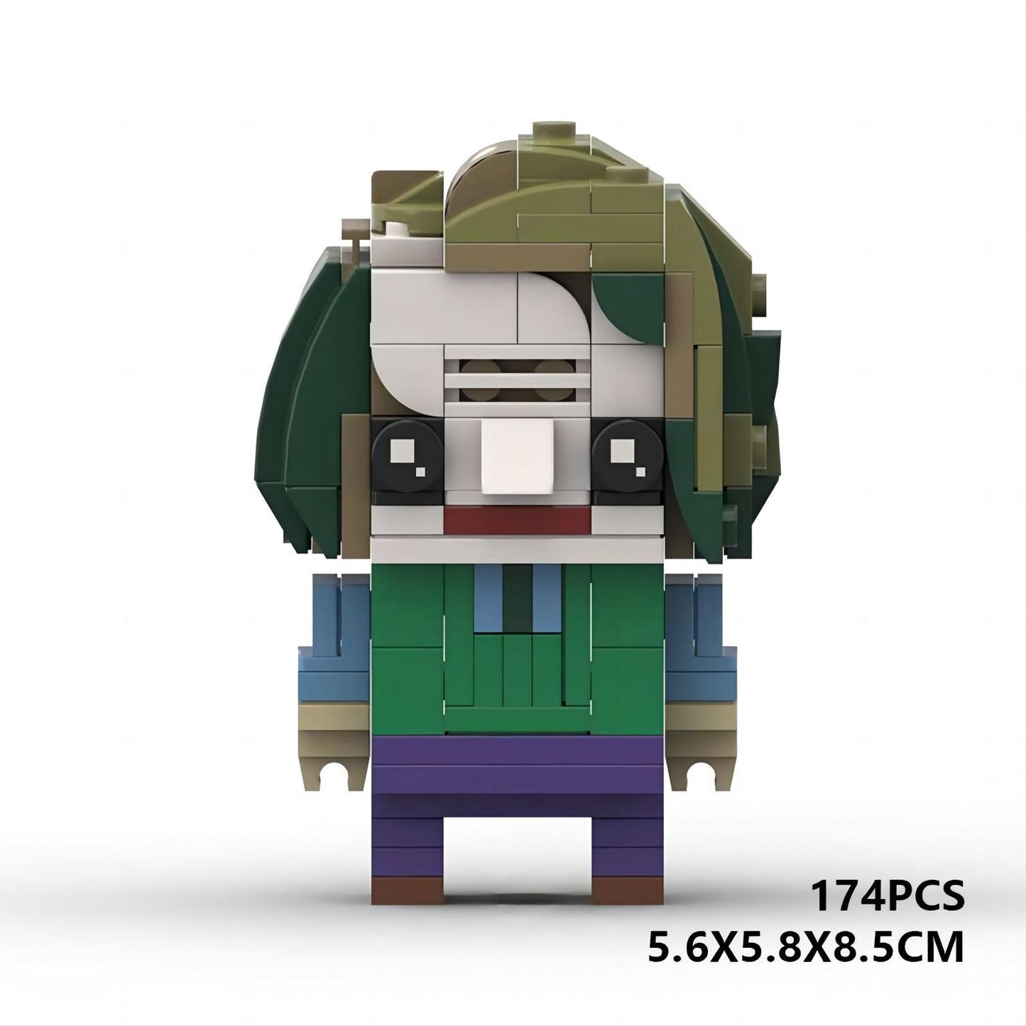joker in short brickheadz building set | dc | lego-compatible - 5