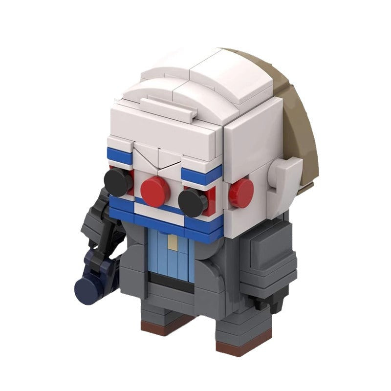 joker suit brickheadz building set | lego-compatible moc toy - 5