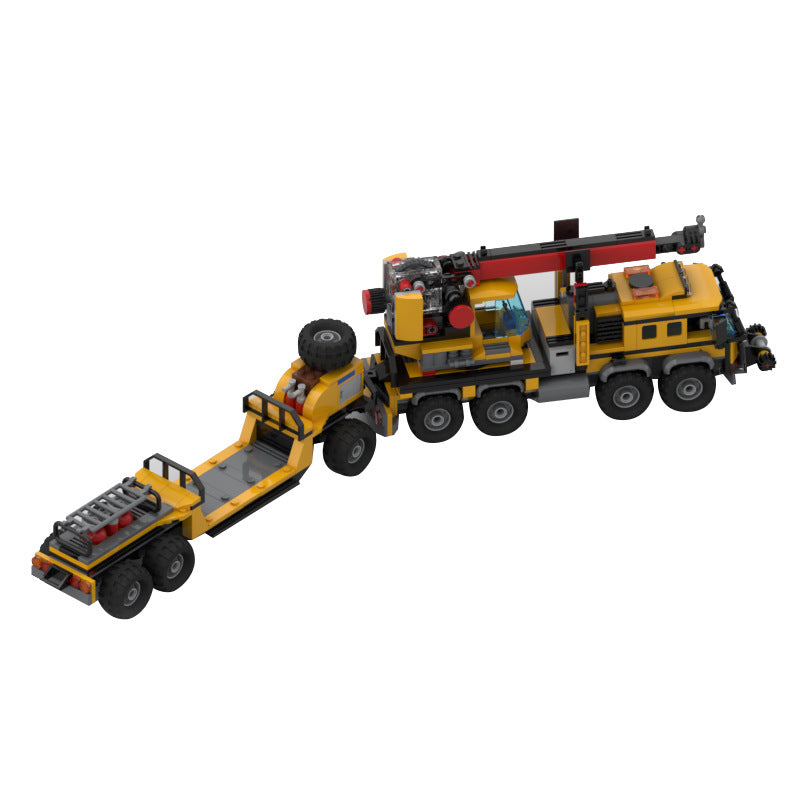 jungle cargo truck & trailer building set | moc-84156 - 2