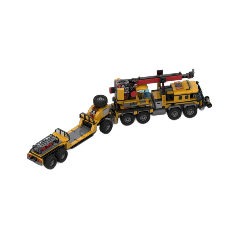 jungle cargo truck & trailer building set | moc-84156 - 4