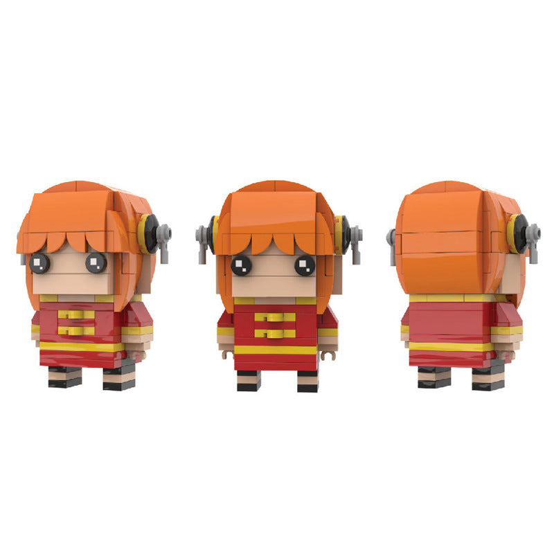 kagura brickheadz moc set | gintama lego-compatible building blocks - 4