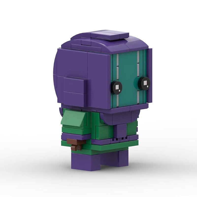 kang the conqueror brickheadz moc set | lego-compatible marvel toy - 1