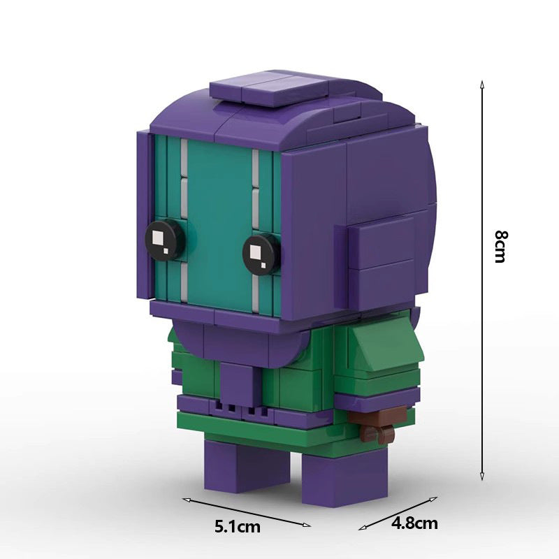 kang the conqueror brickheadz moc set | lego-compatible marvel toy - 4
