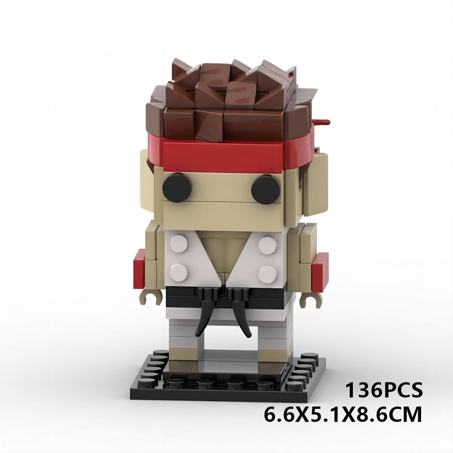 ken brickheadz moc building set | street fighter | lego-compatible - 2