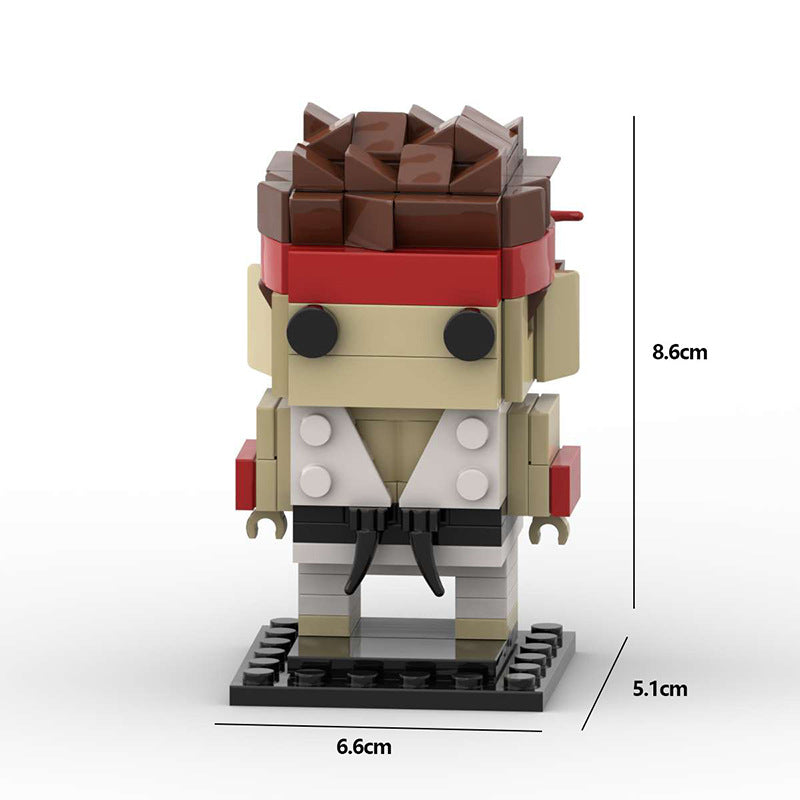 ken brickheadz moc building set | street fighter | lego-compatible - 3