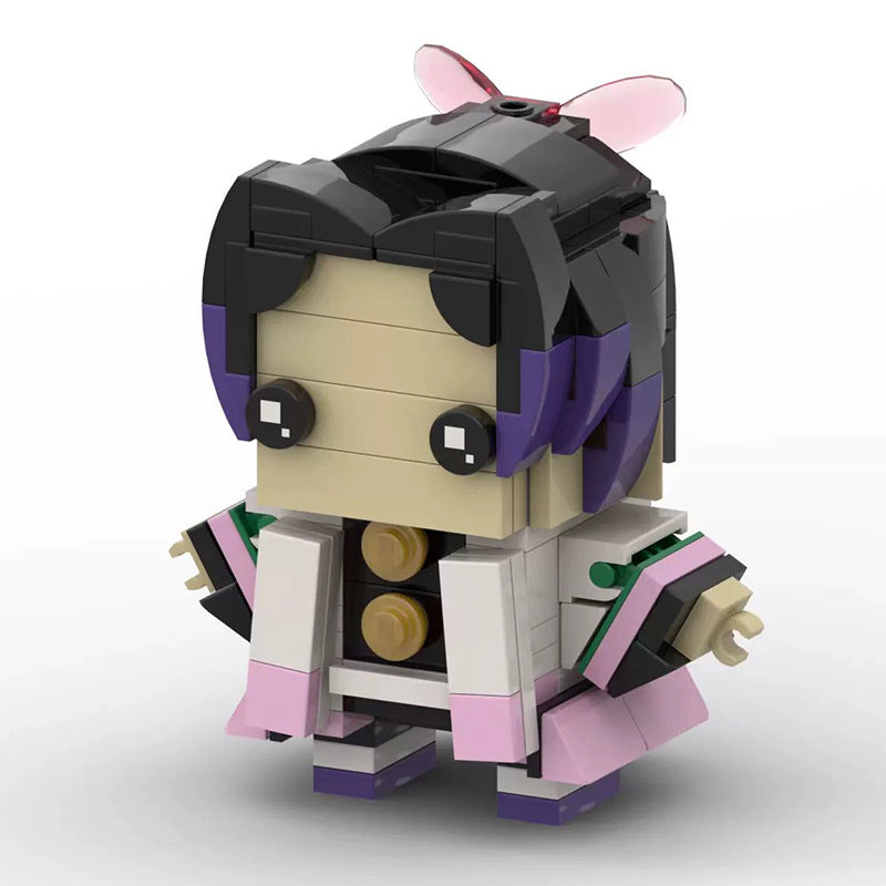 kochou shinobu brickheadz building set | demon slayer | moc-84218 - 3