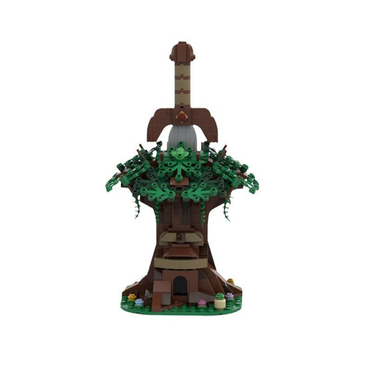 kokiri sword & great deku tree building set | zelda moc | moc-44297 - 3