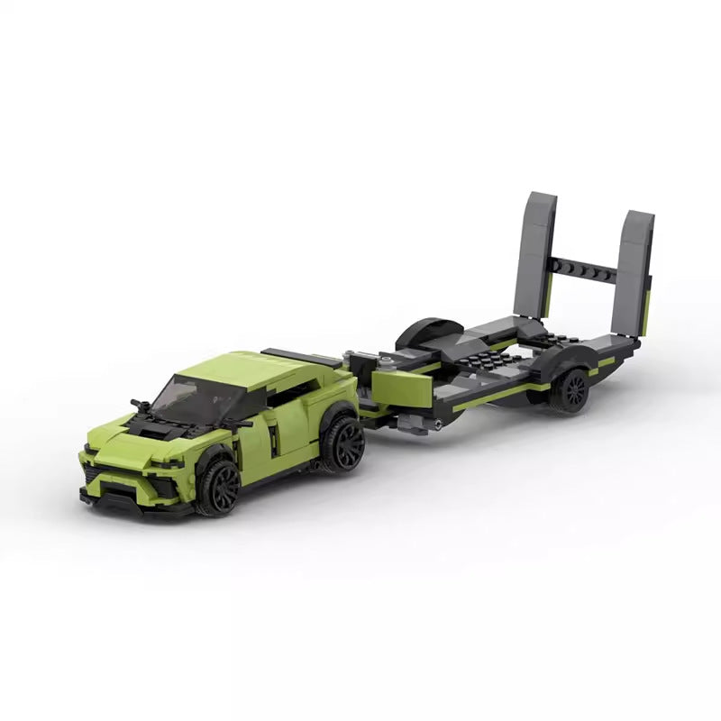 lamborghini urus and trailer for huracan building set | moc-39112 - 6