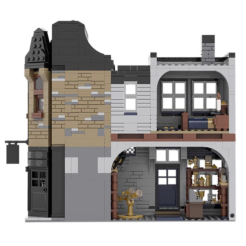 leaky cauldron & wiseacre's wizarding equipment | diagon alley | moc-55035 - 1