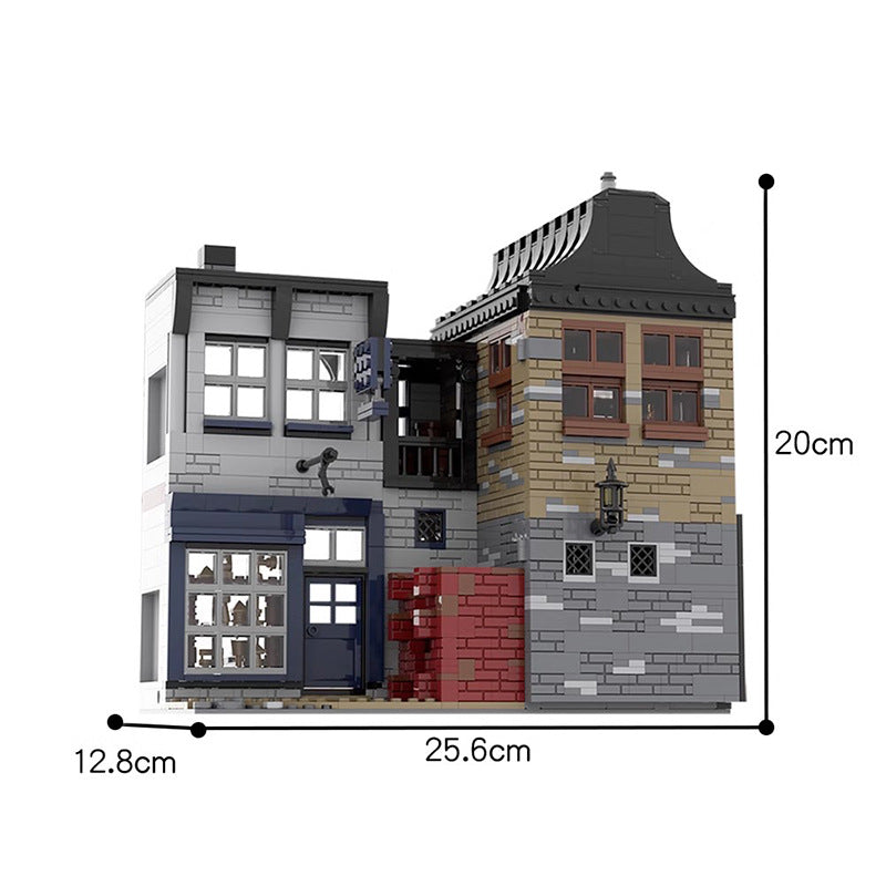 leaky cauldron & wiseacre's wizarding equipment | diagon alley | moc-55035 - 2