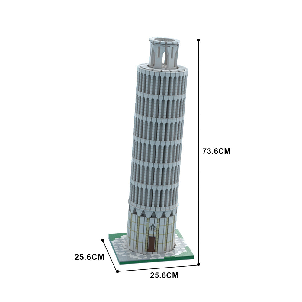 leaning tower of pisa building set | moc-44338 - 3