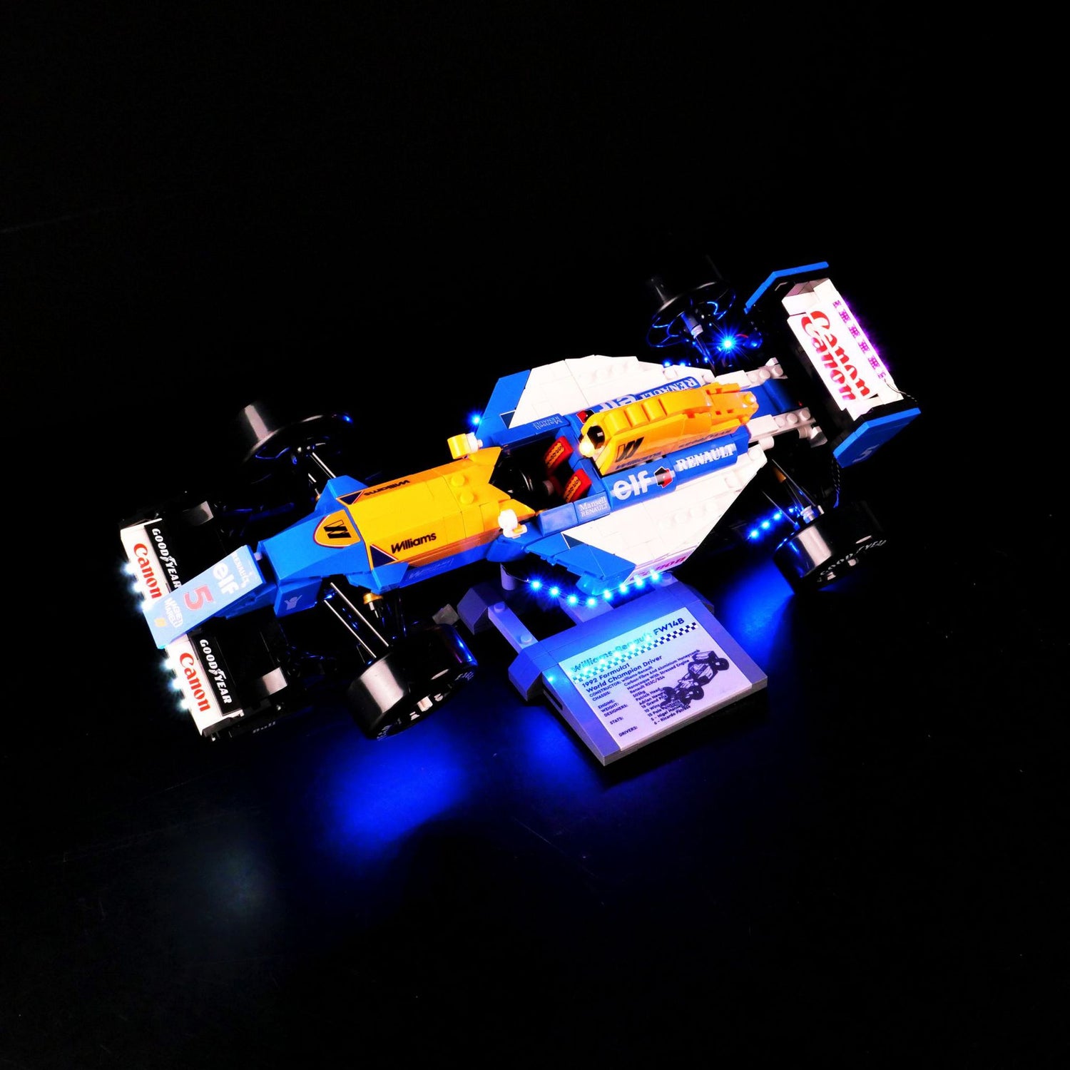 light kit for williams racing fw14b & nigel mansell | compatible with lego 10353 - 2