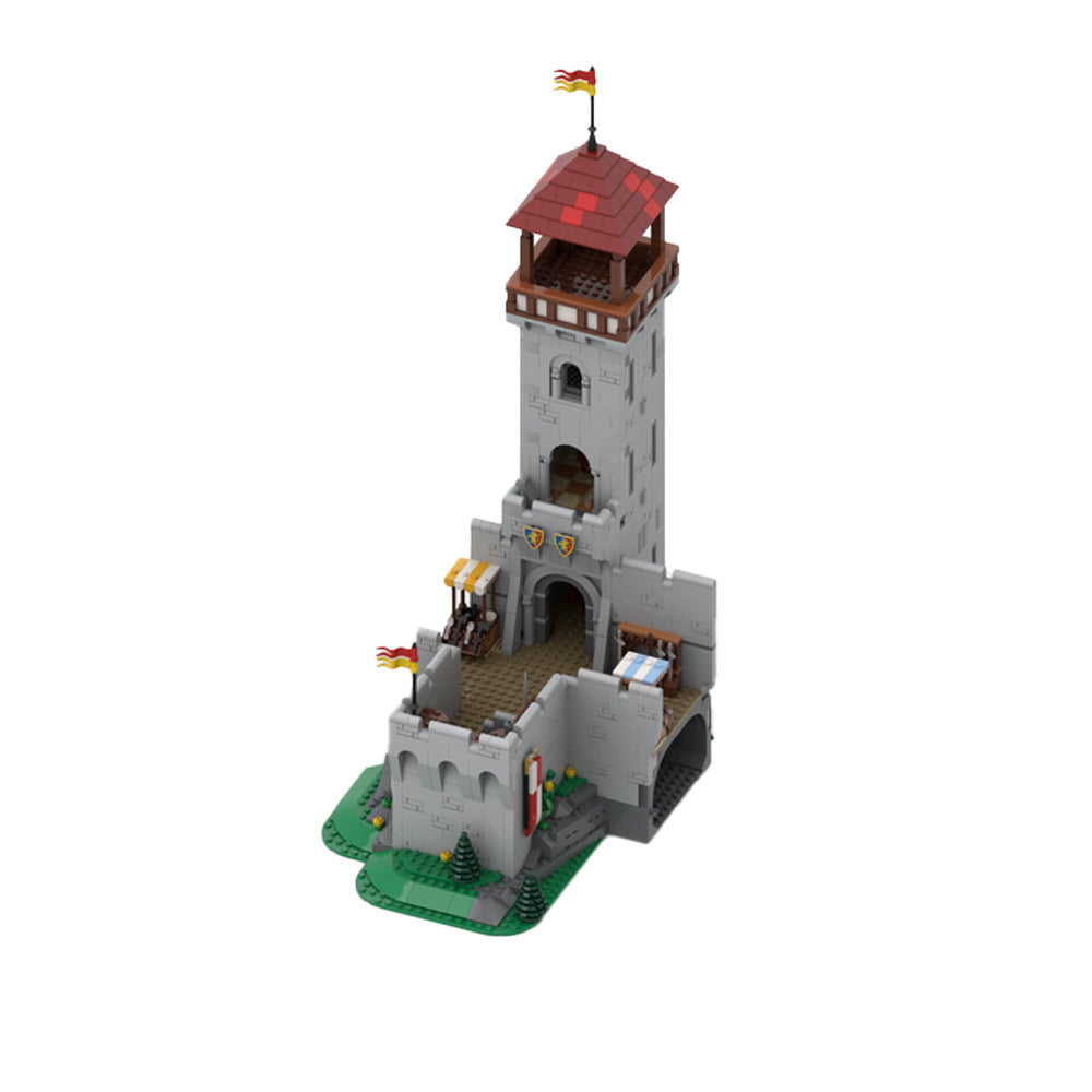 lion knights castle keep expansion building set | moc-138457 - 2