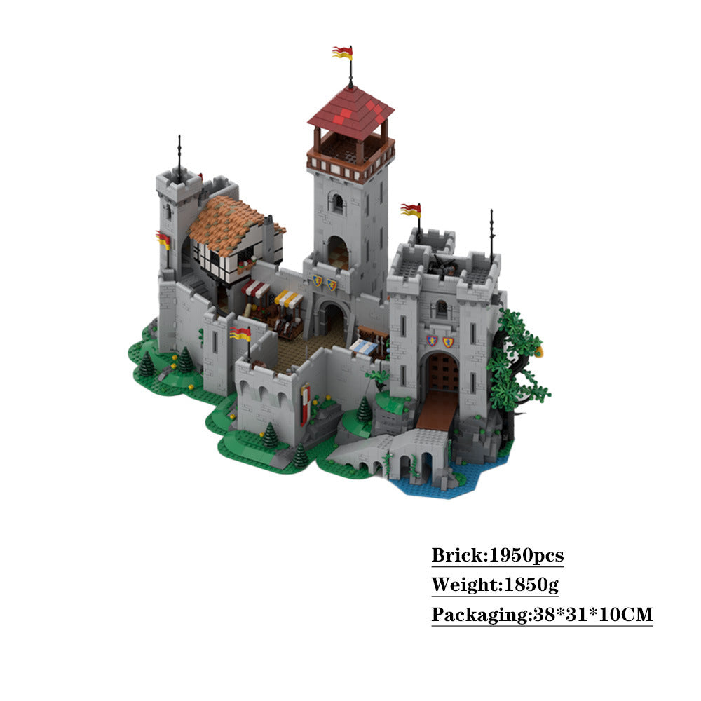 lion knights castle keep expansion building set | moc-138457 - 4