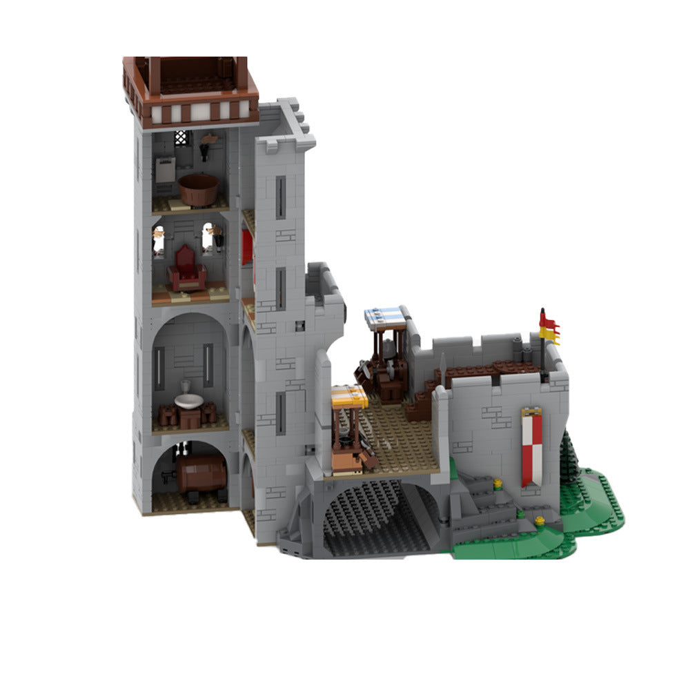 lion knights castle keep expansion building set | moc-138457 - 5