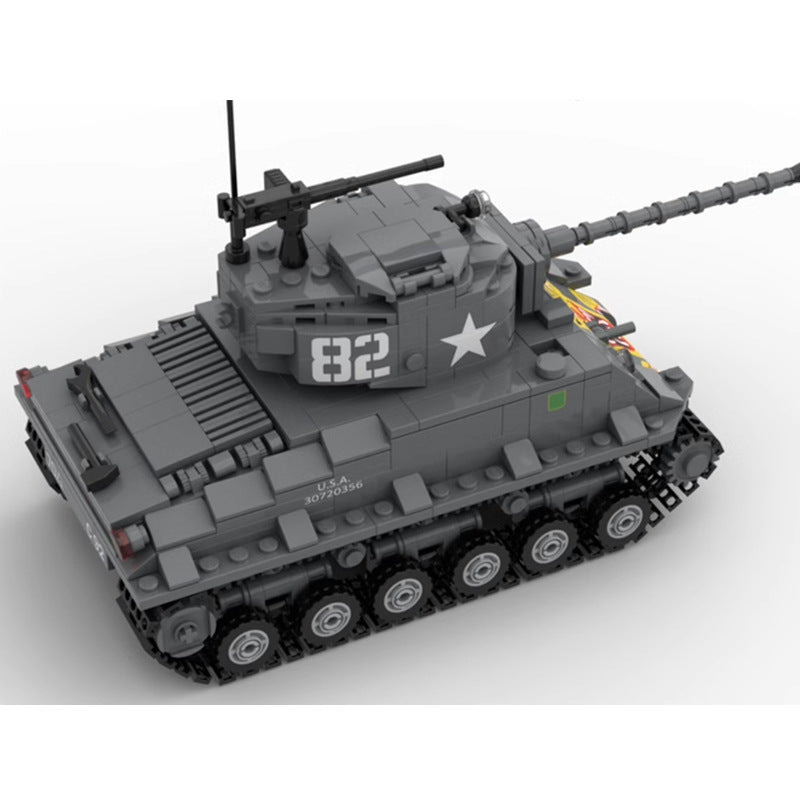m4a3e8 (76)w hvss tank building set | moc-140960 - 2