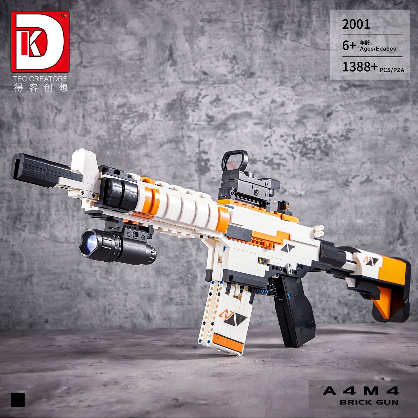 m4a4 rifle catapult-launched model - 1388 pcs | dk 2001 - 2