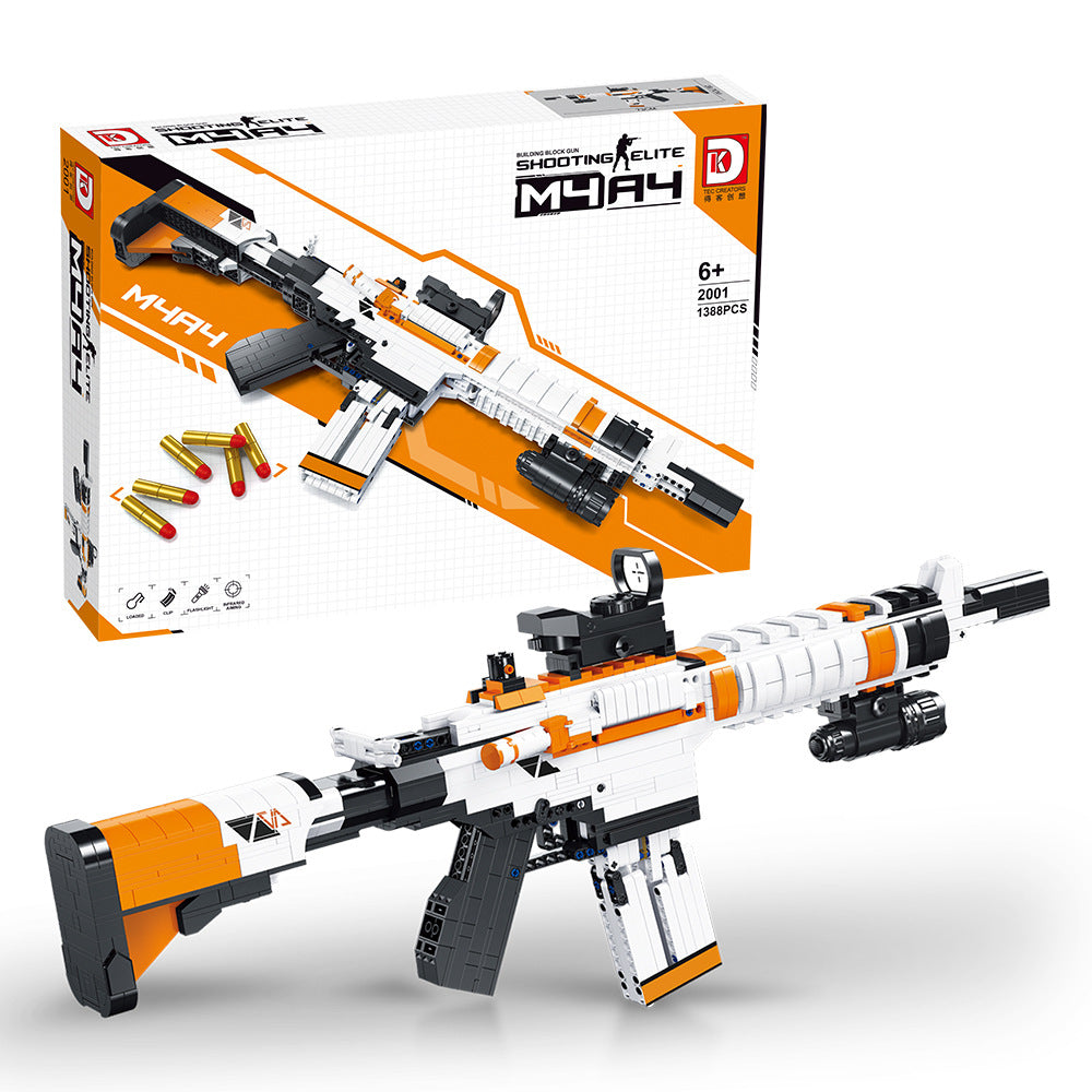 m4a4 rifle catapult-launched model - 1388 pcs | dk 2001 - 5
