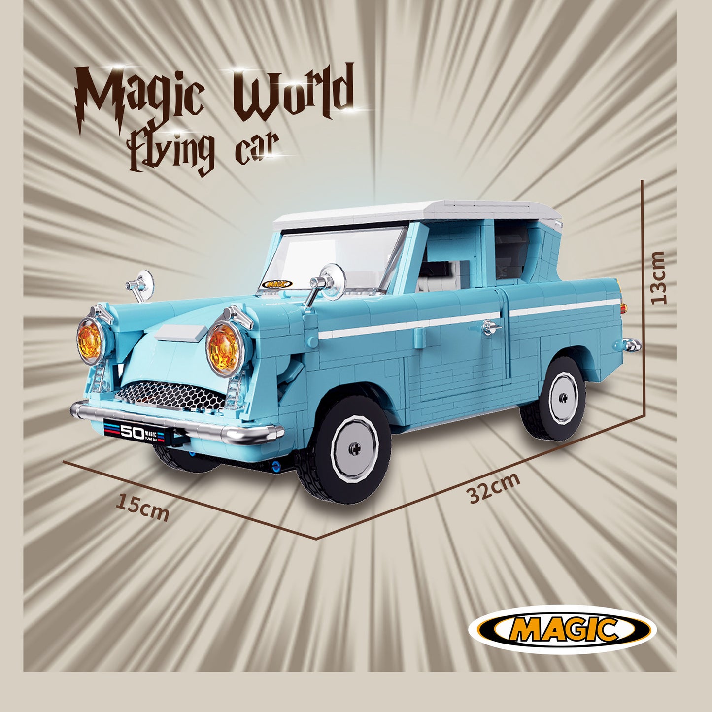 magic world flying car - 1390 pcs | dk 7035 - 9