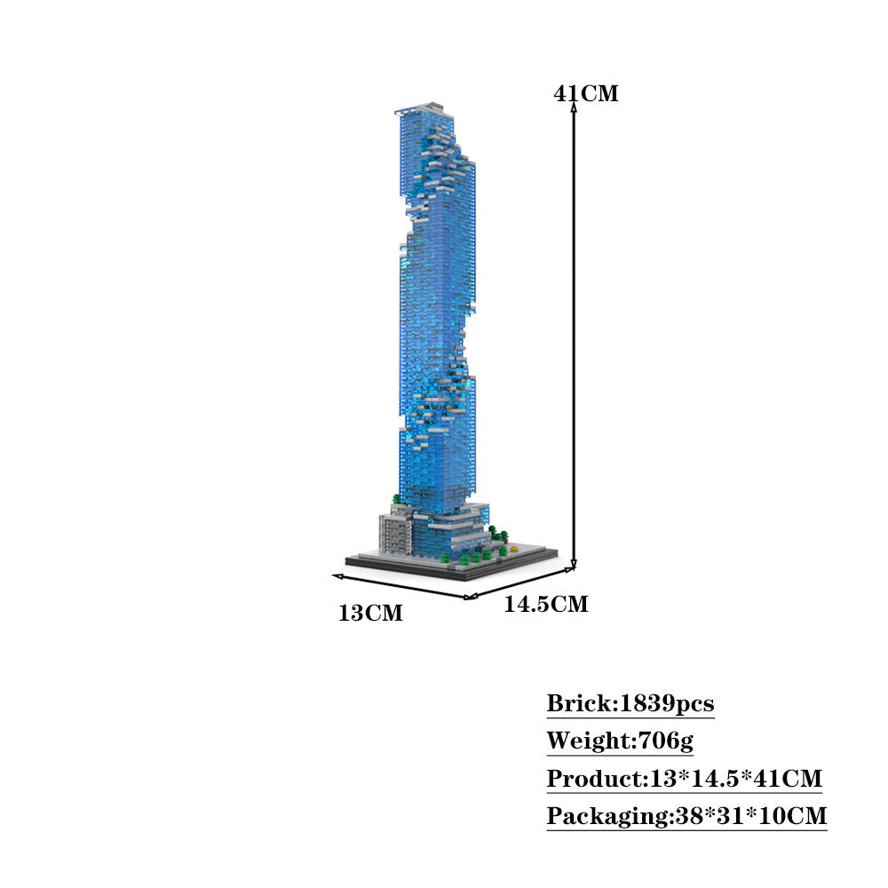 mahanakhon building set | 1:800 scale | moc-174819 - 4