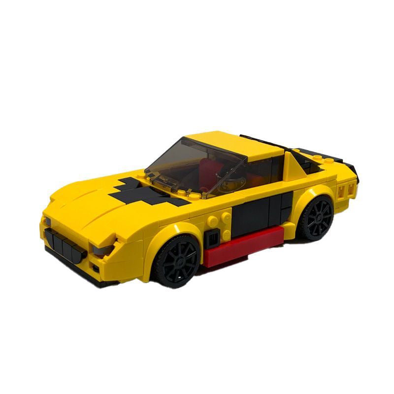 mazda rx-7 drift car building set | moc-83442 - 2