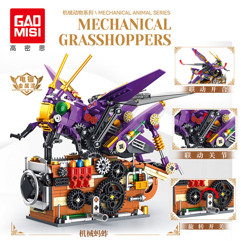 mechanical grasshoppers building blocks set - gaomisi - 2