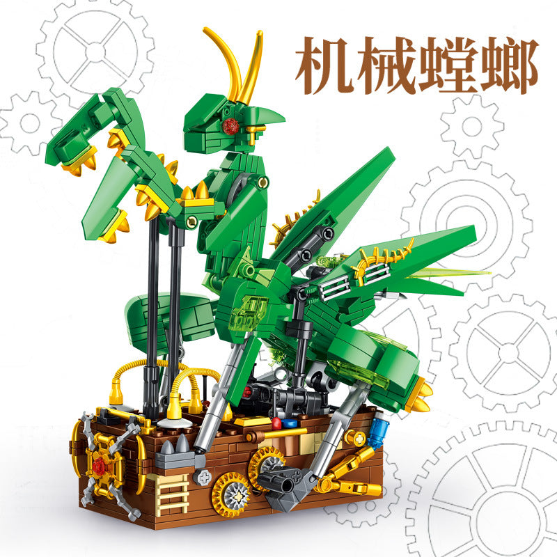 mechanical mantis building blocks set - gaomisi 643 pcs - 2