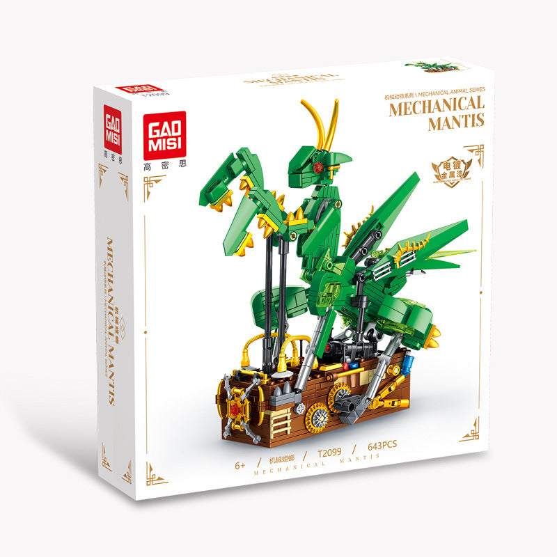 mechanical mantis building blocks set - gaomisi 643 pcs - 3