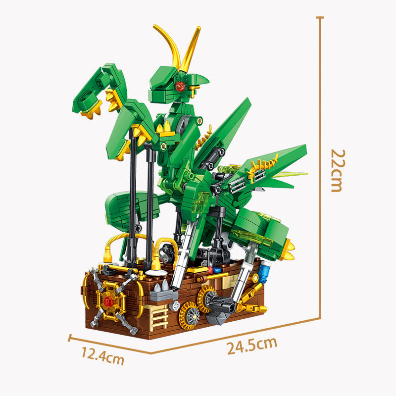 mechanical mantis building blocks set - gaomisi 643 pcs - 4