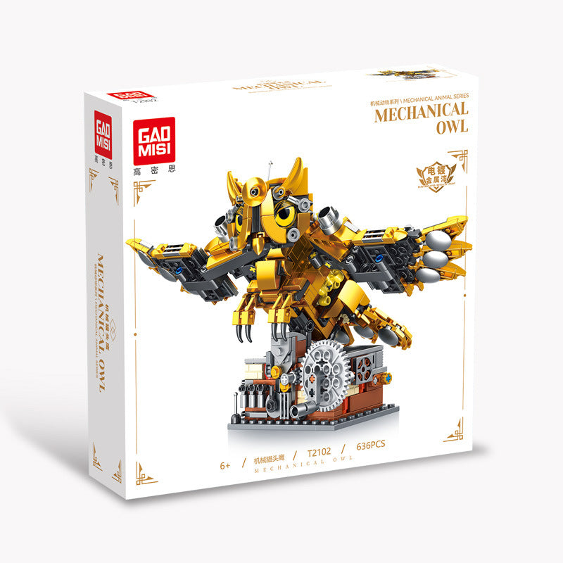 mechanical owl building blocks set - gaomisi 636 pcs - 3