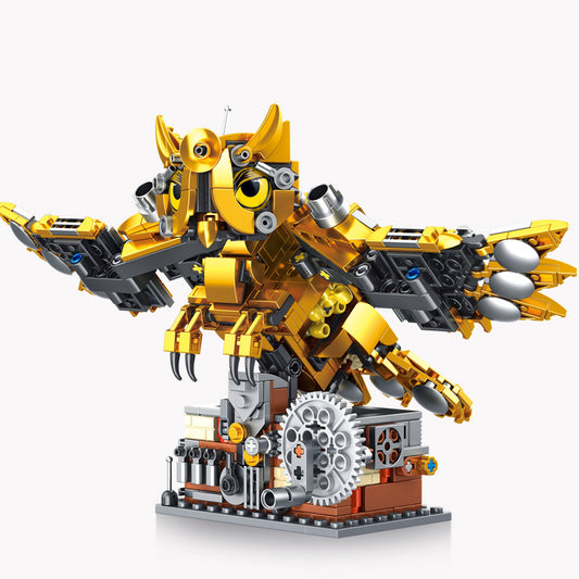 mechanical owl building blocks set - gaomisi 636 pcs - 5