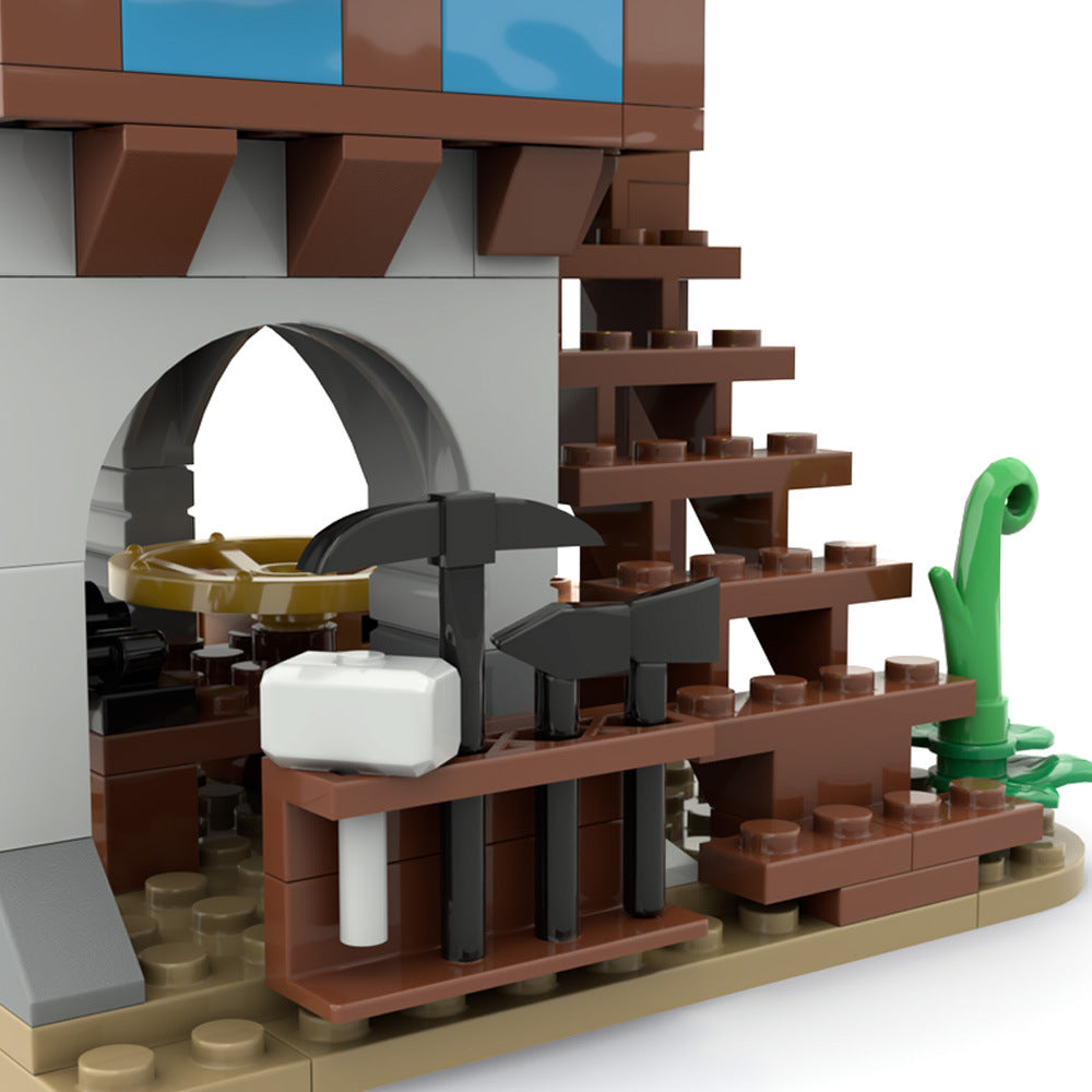 medieval alley's blacksmith building set | moc-113518 - 5