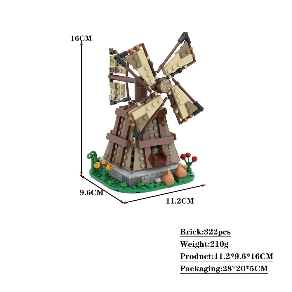 medieval/castle windmill moc building set | moc-117560 - 2