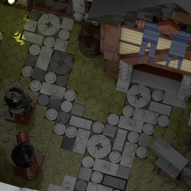 medieval infantry barracks building set | moc-110112 - 2