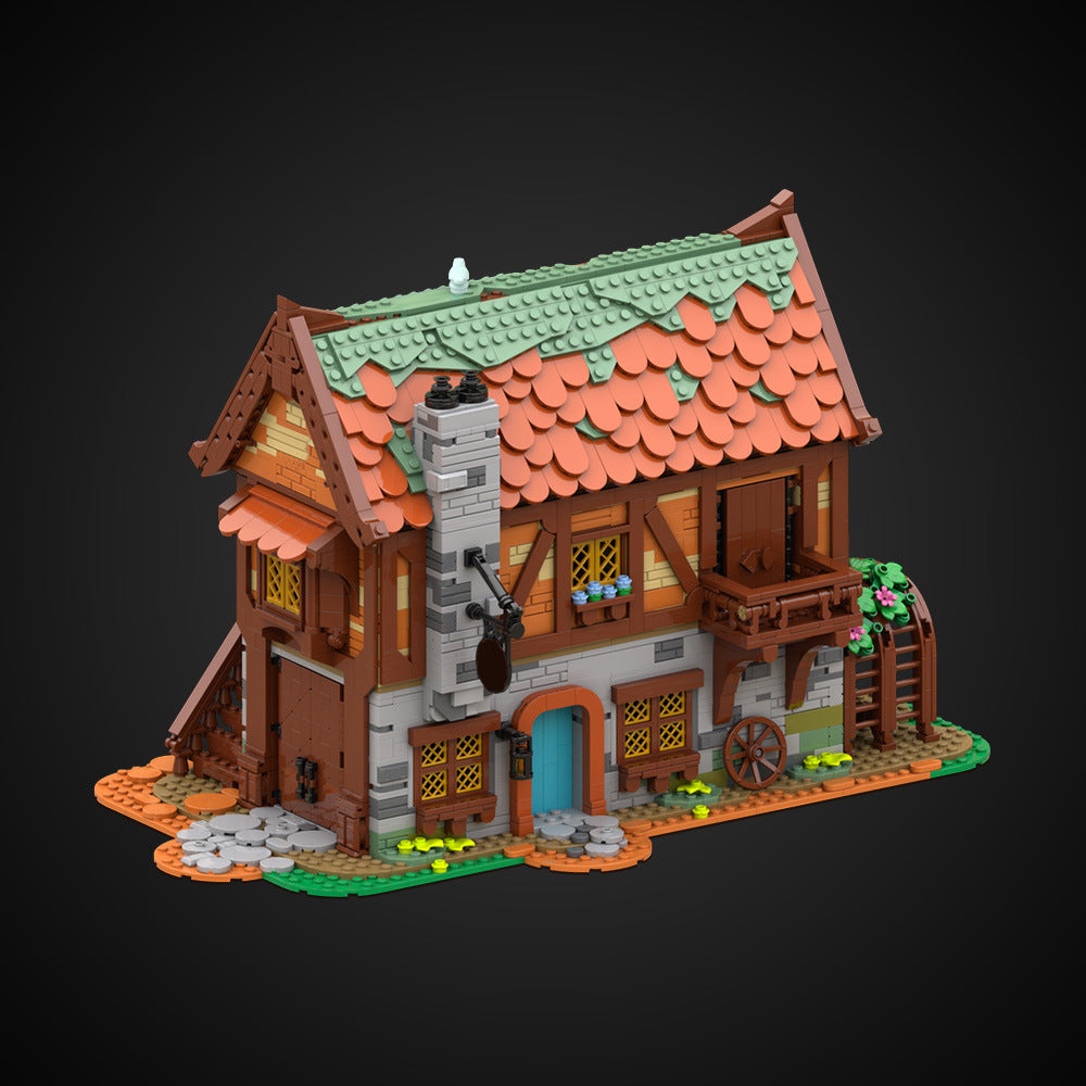 medieval joiner's workshop building set | moc-189669 - 1