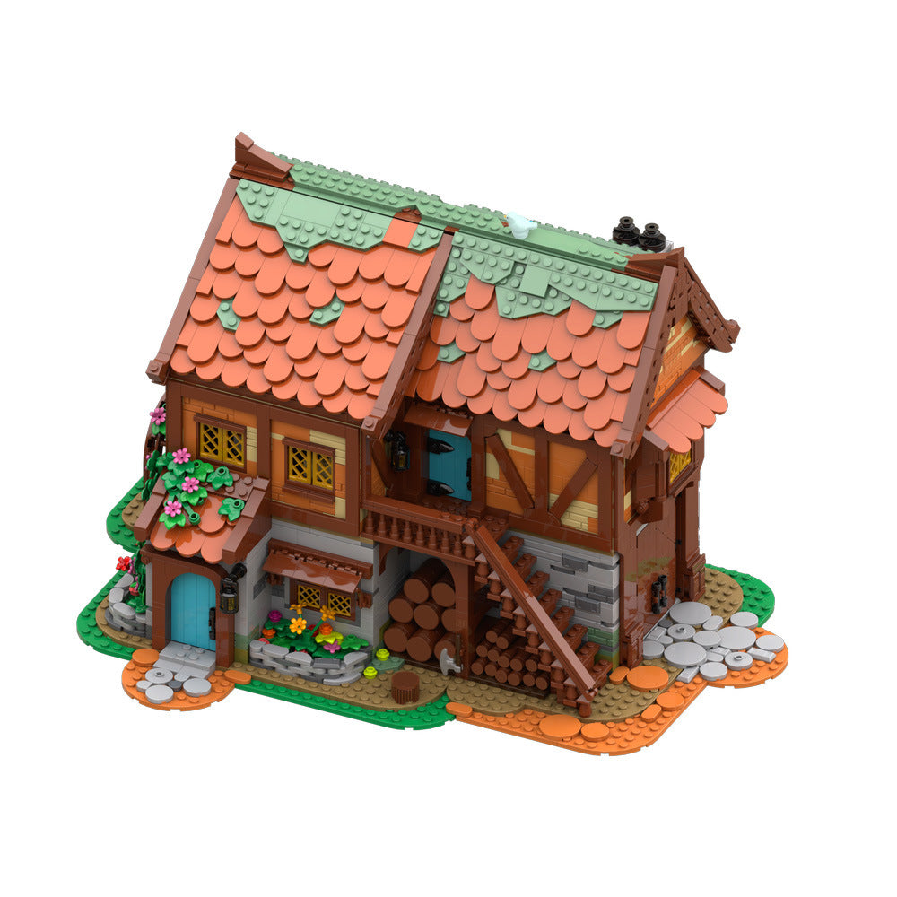 medieval joiner's workshop building set | moc-189669 - 2