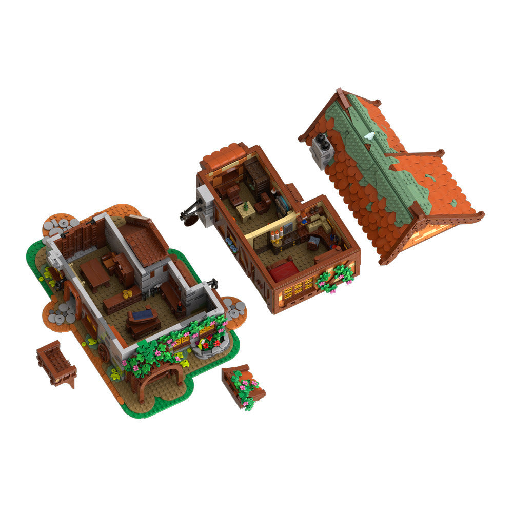 medieval joiner's workshop building set | moc-189669 - 4