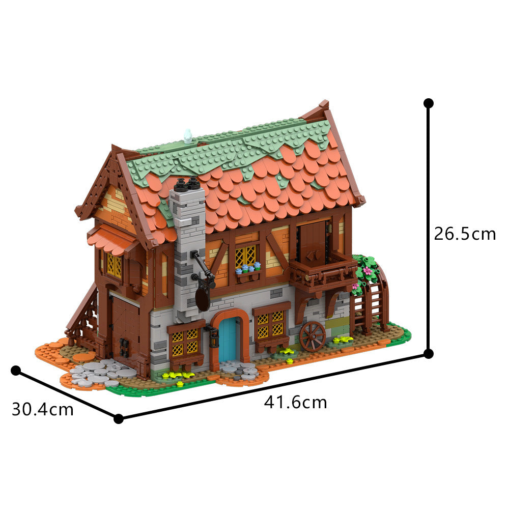 medieval joiner's workshop building set | moc-189669 - 6