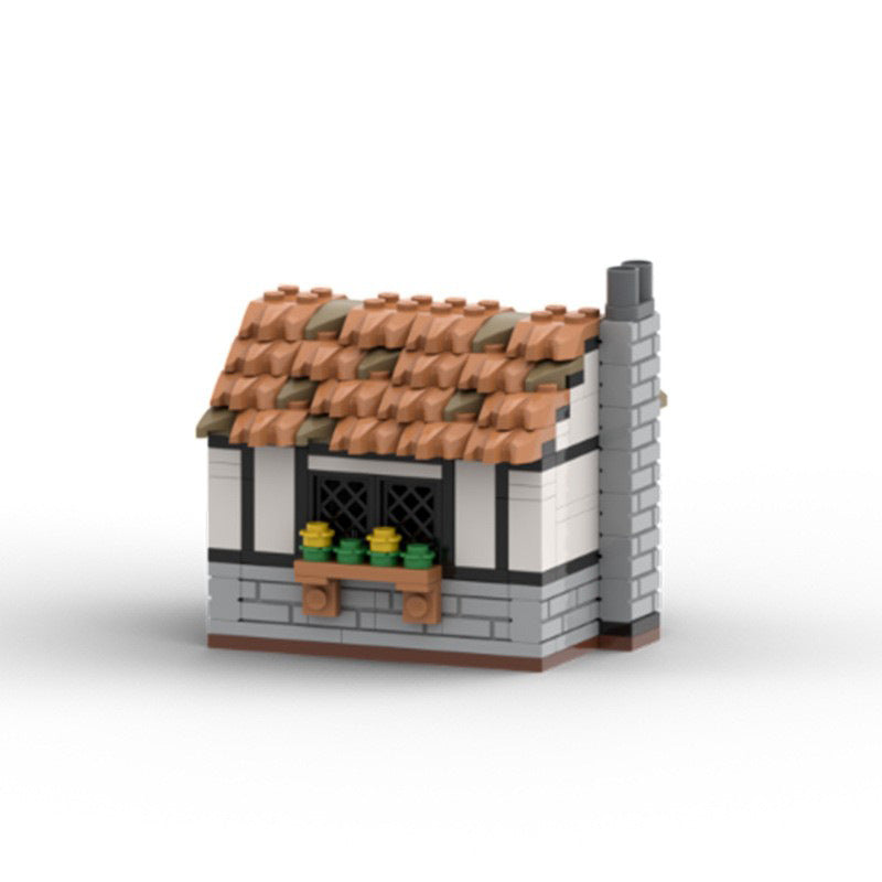 medieval small house building set | lion knight castle | moc-139130 - 1
