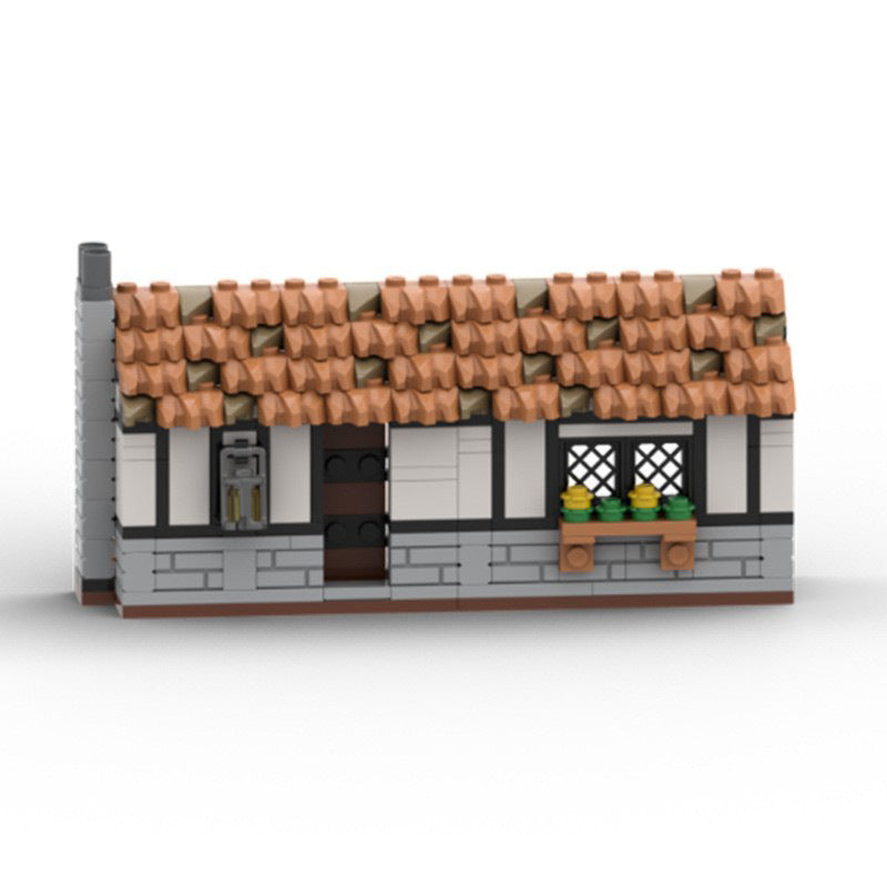 medieval small house building set | lion knight castle | moc-139130 - 2