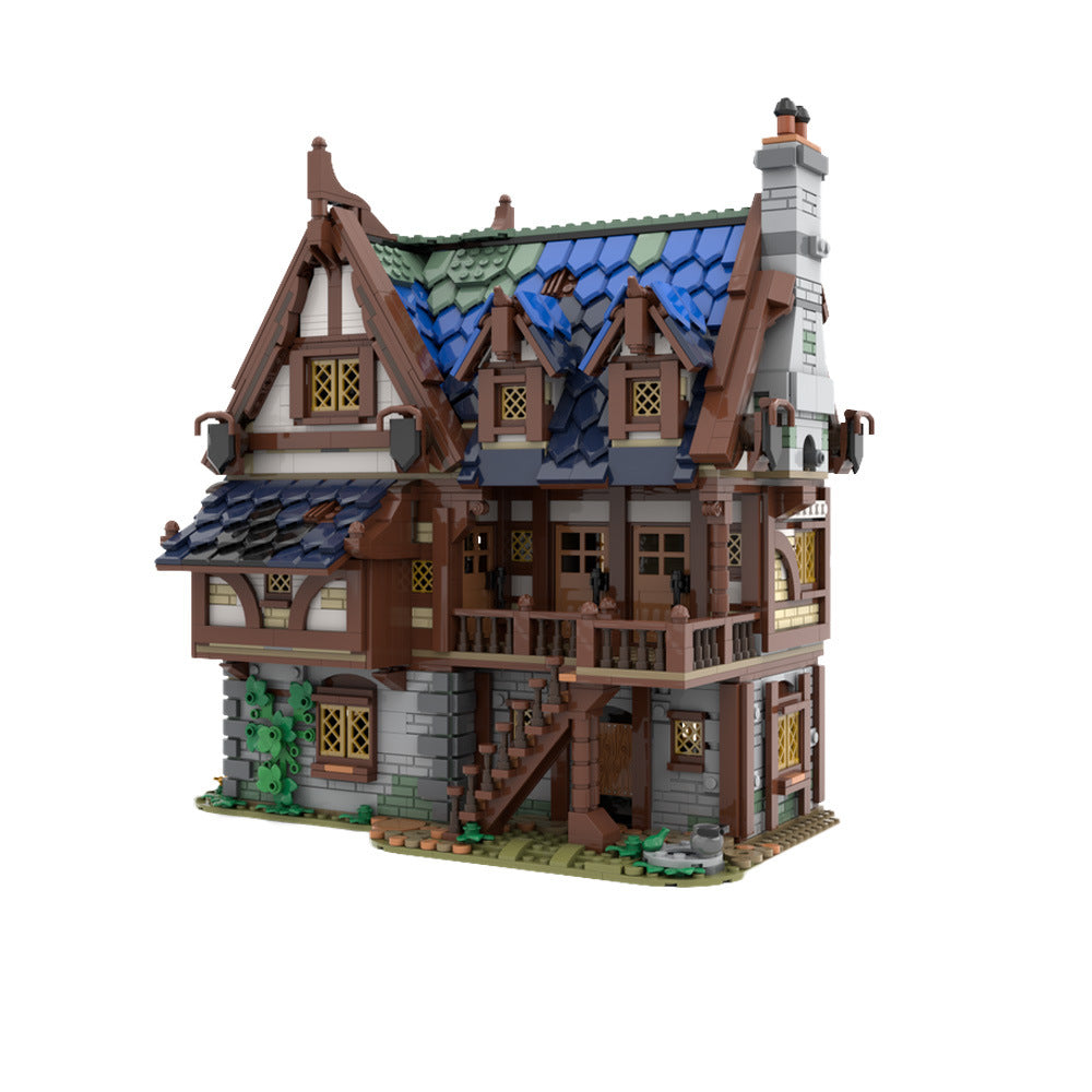 medieval tavern & inn building set | moc-119495 - 1
