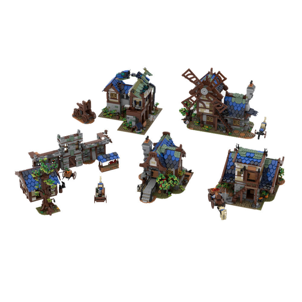 medieval town bundle building set | moc-80029 - 5