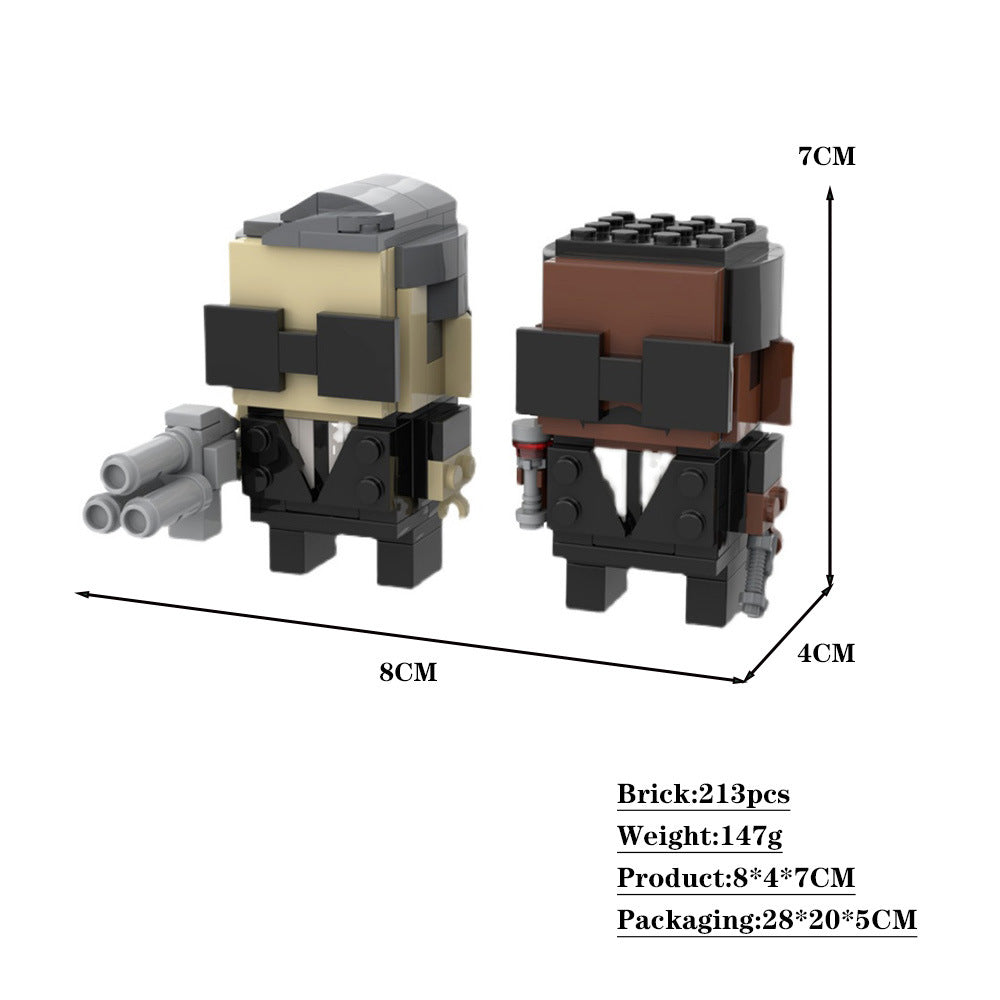 men in black brickheadz building set | moc-49034 - 2